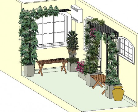 Projeto I - Pergola com bancos